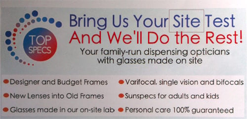 Bring us your site, misspelled sight