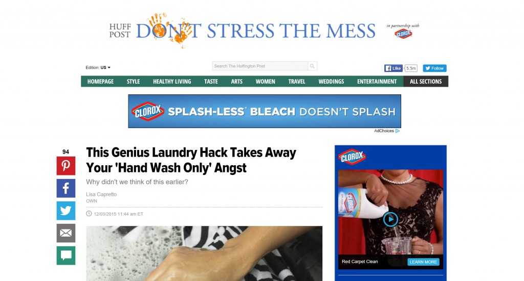 Clorox and Huffington Post