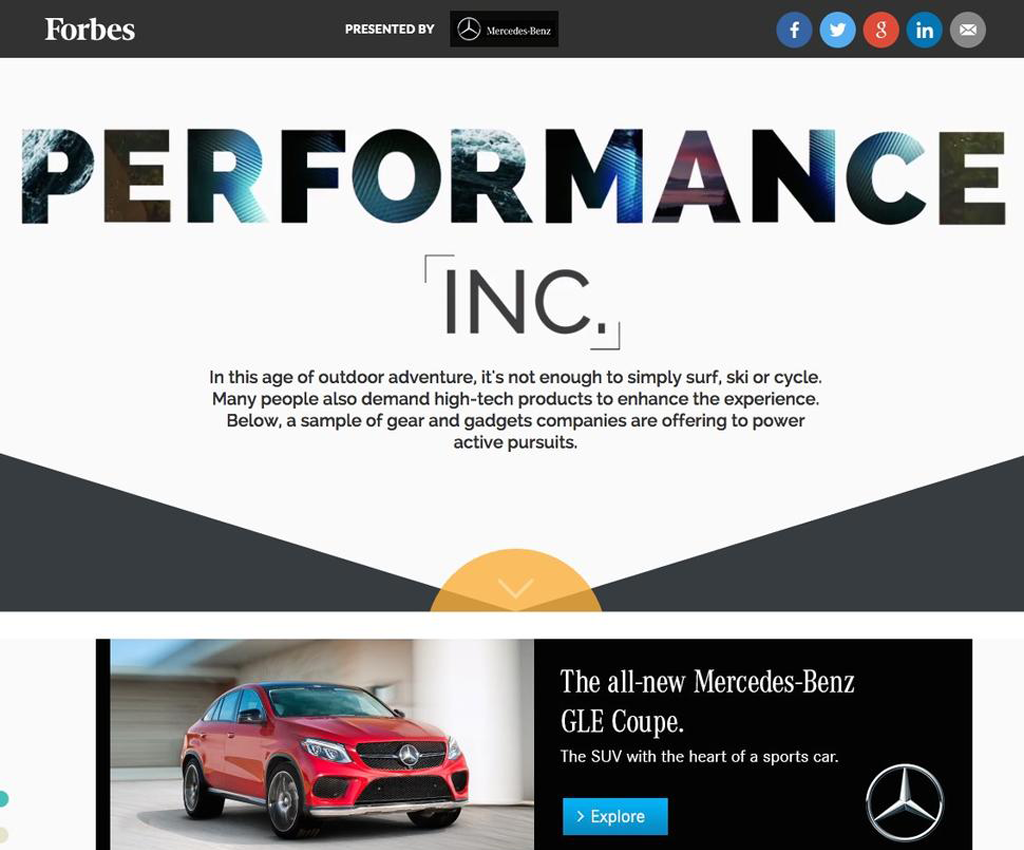 Performance Inc - Forbes and Mercedes Benz